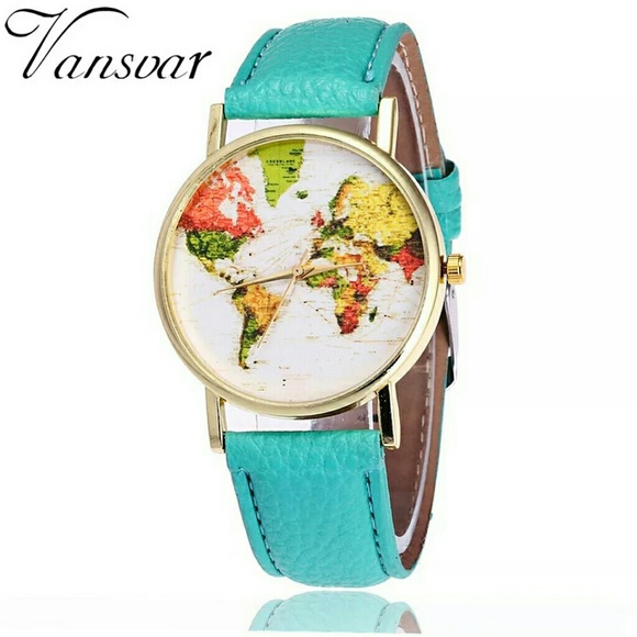 Accessories - Fashion Quartz Watch Men Unisex World Map plane Tr